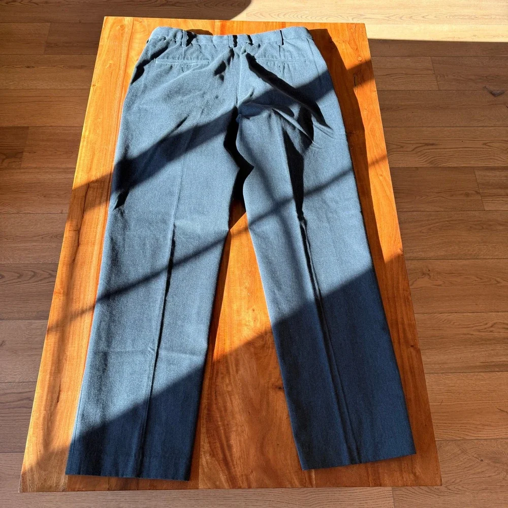 Lands End Men's Charcoal Gray Cotton Dress Pants Size 36
